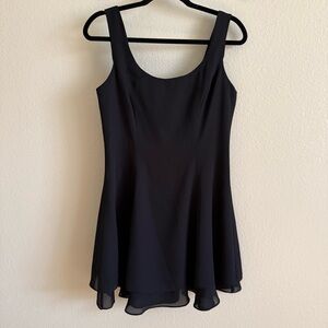Vtg Black Sleeveless Mini Dress Size 8